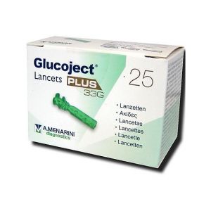 Glucoject Lancets Plus 33g Lancets Lancets 25 Pieces