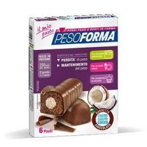 Pesoforma meal replacement heart chocolate bars coconut flavor 12 pieces