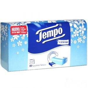 Tempo Box of 4-ply handkerchiefs 80 pieces