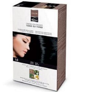 Vebix Color Permanent Hair Dye Natural 1.0 Black 1 Kit