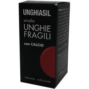 Unghiasil nail polish with calcium for fragile nails red color 12ml
