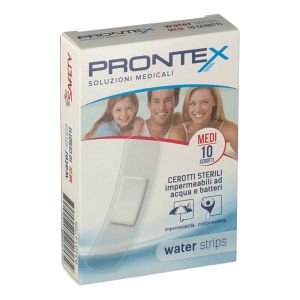 Safety Prontex Water Strips Waterproof Plasters 10 Medium Plasters