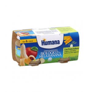 Humana Homogenized Apple/Banana Bio 2 Jars 100g