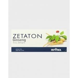 Zetaton Ginseng Supplement Tonic Adaptogen 12 Vials 10 ml