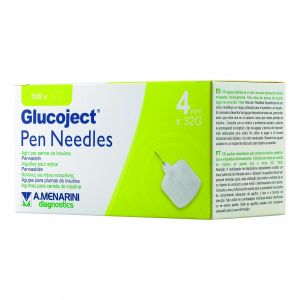 Glucoject Insulin Pen Needle Length 4mm Gauge 32 100Pcs