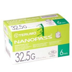 Nanopass Insulin Pen Needle 32.5 Gauge Length 6mm 100pcs