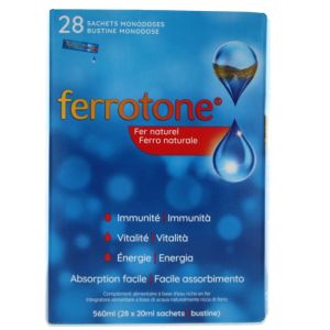 Ferrotone Apple 28 Sachets Of 5mg Of Highly Assimilable Iron Apple Taste
