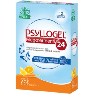 Psyllogel Megafermenti 24 Lactic Ferments Supplement ACE Flavor 12 Sachets