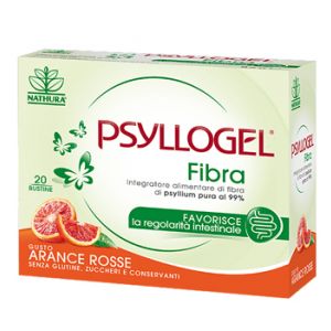 Psyllogel Fibra Supplement Blood Orange Flavor Without Sugar 10 Sachets