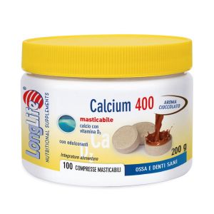 LongLife Calcium Milk 400mg Food Supplement 100 Tablets