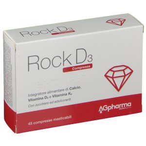 Rock D3 Integratore Alimentare A Base Di Calcio, Vitamina D3 E Vitamina K2