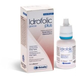 Idrofolic Plus Integratore di Acido Folico e Vitamina B12 Gocce 15ml