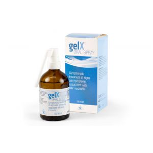 Oral spray gel for symptomatic treatment of signs and symptoms