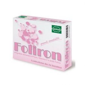 Foliron Food Supplement Of Iron, Vitamin C and Folic Acid 24 Sachets