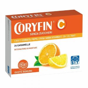 Coryfin C Senza Zucchero Caramelle Agli Agrumi Integratore 24 Pezzi