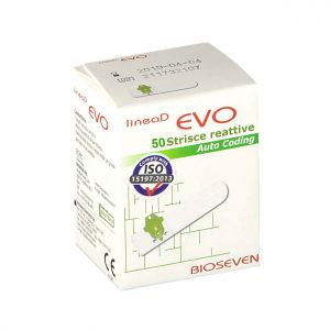 Bioseven Linea D Evo - 50 Reactive Strips For Measuring Blood Glucose