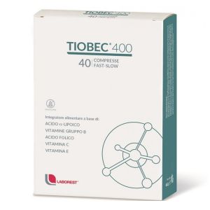 Alpha Lipoic Acid Dietary Supplement - Tiobec 400 40 Tablets Fast-slow