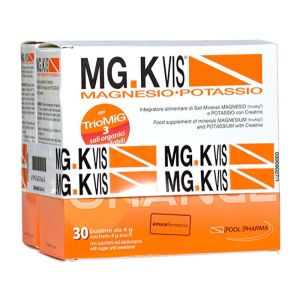 mgk Vis Magnesium Potassium Orange Mineral Salts Supplement 30 Sachets