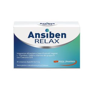 Ansiben Relax Supplement Against Anxiety And Stress 30 Tablets