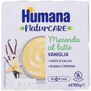 Humana Merenda Vaniglia 4 Vasetti da 100g