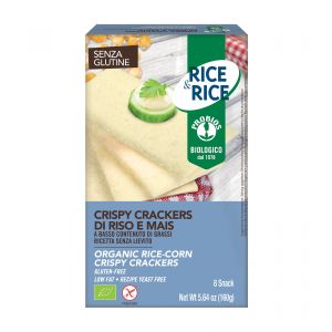 Rice&Rice Crispy Organic Rice and Corn Crackers Gluten Free 160 g