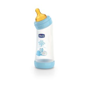 Chicco Baby Bottle Well Being Angled In Polypropylene Boy From 250ml Normal Latex