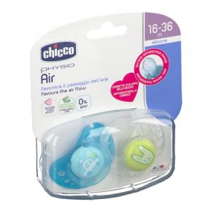 Chicco Air Boy Soother In Silicone 16-36 Months 2 Pieces