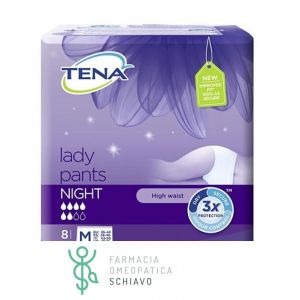 Tena Lady Pants Night Absorbent Panties Size M 8 Pieces