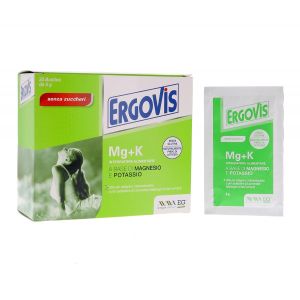 Ergovis Mg+K Senza Zuccheri Integratore di Magnesio e Potassio 20 Bustine