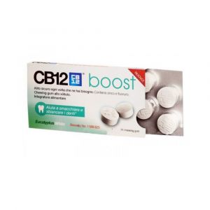 Cb12 boost chewing gum with xylitol 10 chewable gums white eucalyptus