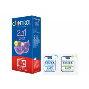 Control 2 in 1 Nature Touch&Fee Lube Condoms 3 Pieces