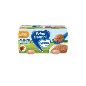 Primi Dentini Carne Omogeneizzato Manzo In Pezzettini Mellin 2x80g