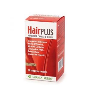 Farmaderbe hair plus food supplement 60 tablets of 77g