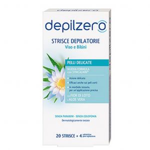 Depilzero face and bikini depilatory strips 24 pieces