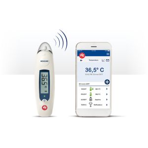 Pic Thermodiary Ear Infrared Thermometer Headset Connected To The App