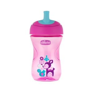 Chicco Advanced Cup With Pink or Purple Straw +12m