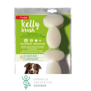 Candioli Kelly Brush Oral Hygiene Sponge for Dogs and Cats Medium 16 Pieces