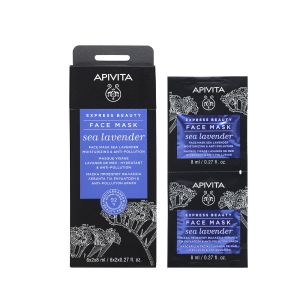 Apivita express beauty limonium hydrating/anti-pollution face mask 2x8ml