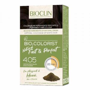 Bioclin Bio Color Fast&perfection 4,05 Castano Scuro Cioccolato Crema Colorante 60ml + Rivelatore In Crema 60ml + Bio Color Shampoo 10ml + Bio Color Maschera 10ml