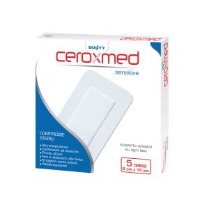 Ceroxmed Dress Sensitive Self-Adhesive Gauze Compresses 10x6 cm 5 Pieces