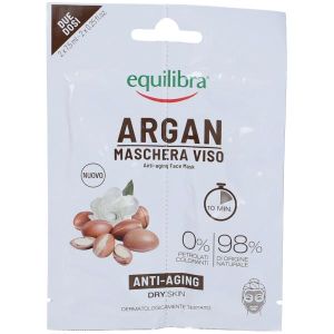 Equilibra Argan Maschera Viso Anti-aging 2  X 7,5ml Globuli Contenitore MONOdose