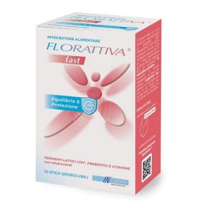 Florattiva Fast Intestinal Flora Balance Supplement 10 Buccal Sticks