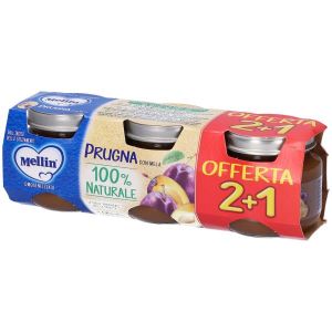 Mellin Omogeneizzato Prugna i Mela 3x100g 4mesi+