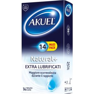 Akuel Natural Plus Extra Lubricated Condom 14 Pieces