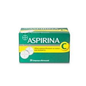Bayer Aspirin C 400mg+240mg Acetylsalicylic Acid 20 Effervescent Tablets