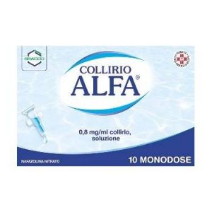 Alfa Single Dose Eye Drops 0.8mg/ml Naphazoline Decongestant 10 Vials