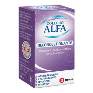 Alfa Eye Drops Eye Drops 0.8mg/ml Naphazoline Decongestant Bottle 10ml