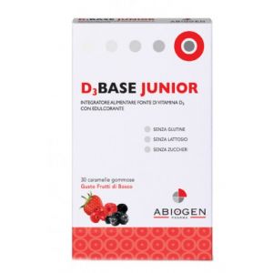 Abiogen D3base Junior Food Supplement 30 Candies Wild Berries
