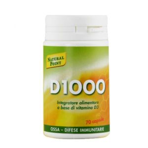Natural Point D1000 vitamin D food supplement 70 capsules