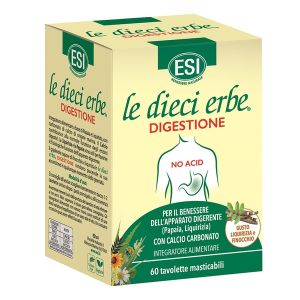 Esi Le Dieci Erbe Digestion No Acid 60 Chewable Tablets